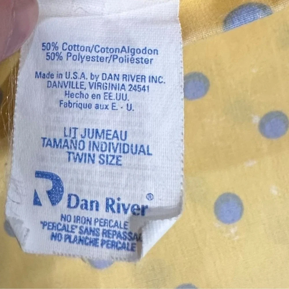 Vintage Dan Rivers Bibb Company Twin Flat Sheet And Standard‎ Pillow Case